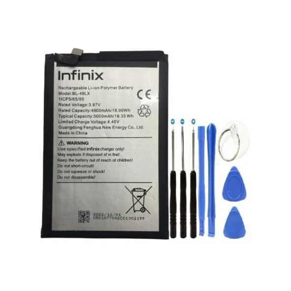 İnfinix Hot 20s Pil - Batarya + Tamir Set Bl-49lx 5000 Mah