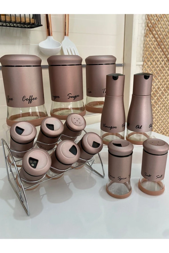 Arow Baharat Takımı 13 Parça Rosegold
