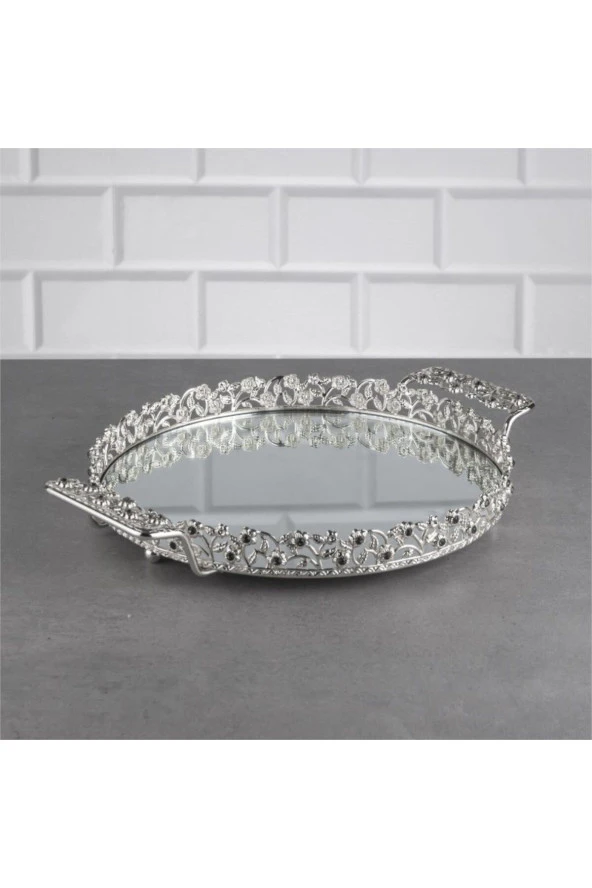 25 CM SUNUMLUK KULPLU TAŞLI TEPSİ