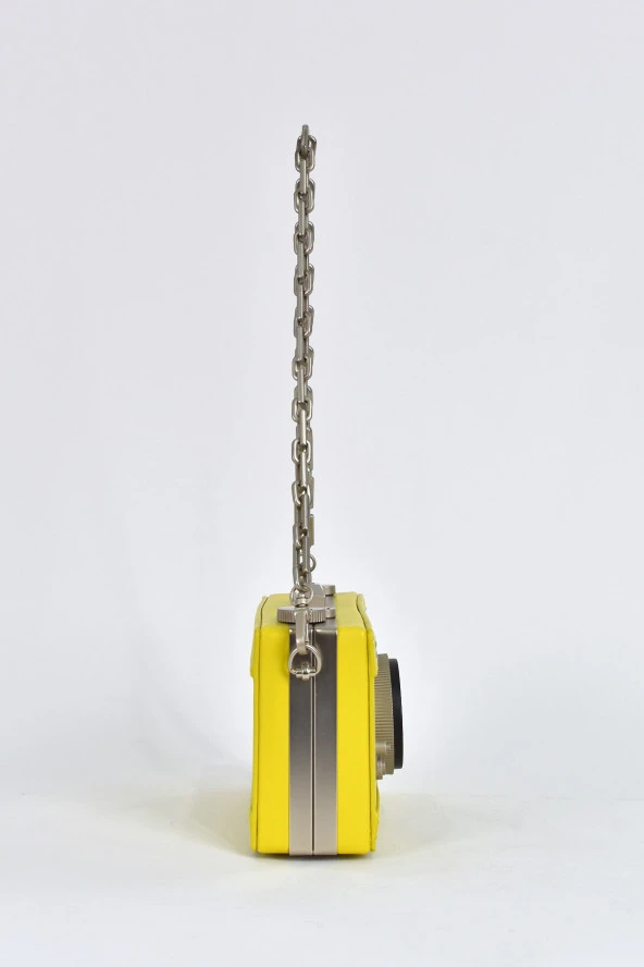 Elatae Kadın Omuz Askılı Kamera Detaylı El Çantası Sarı 17573 - 4