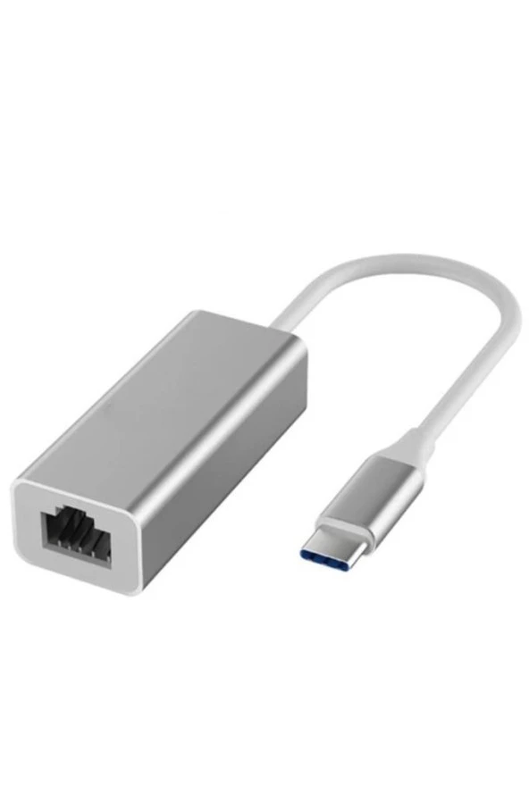 Type-C To Ethernet RJ45 Çevirici Kablolu İnternet Dönüştürücü 1000Mbps Macbook Uyumlu ZR117