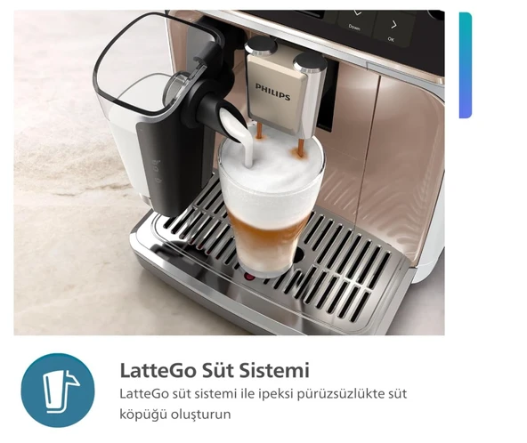 Philips LatteGo EP4446/70 Tam Otomatik Espresso Makinesi - 4