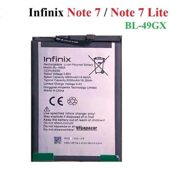 İnfinix Hot 11s Pil - Batarya+tamir Set Bl-49gx 5000 Mah
