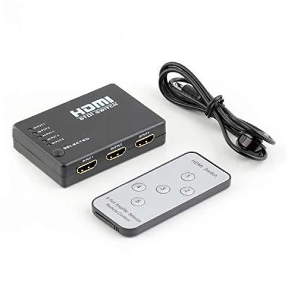 3 Port Hdmi Switch Çoklayıcı Çoğaltıcı Kumandalı Dağıtıcı