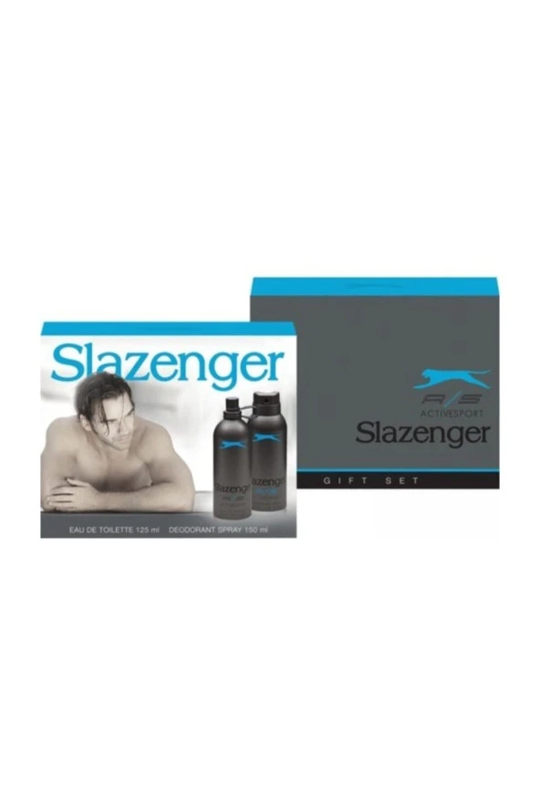 Slazenger Active Sport Mavi Erkek 125 Ml Parfüm + 150 Ml Deodorant Set