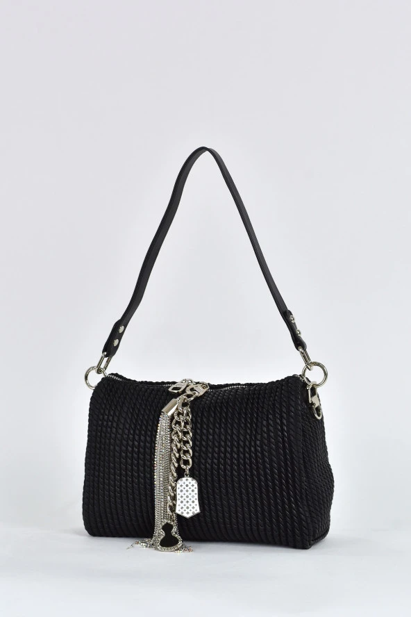 Elatae Kadın Omuz Askılı Günlük Çapraz El Çantası Siyah 26671 - Resim 3