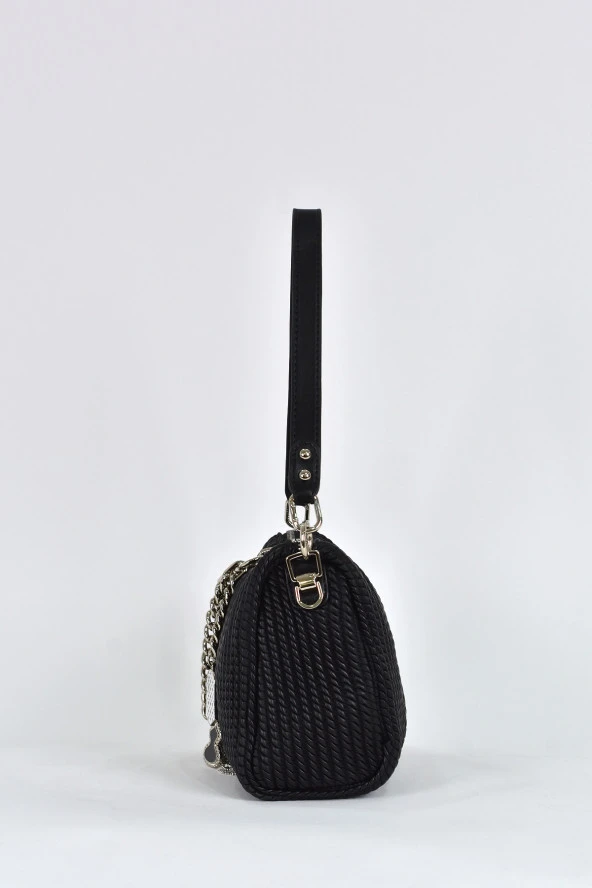 Elatae Kadın Omuz Askılı Günlük Çapraz El Çantası Siyah 26671 - Resim 4