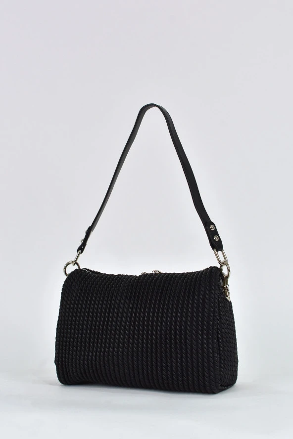 Elatae Kadın Omuz Askılı Günlük Çapraz El Çantası Siyah 26671 - Resim 5