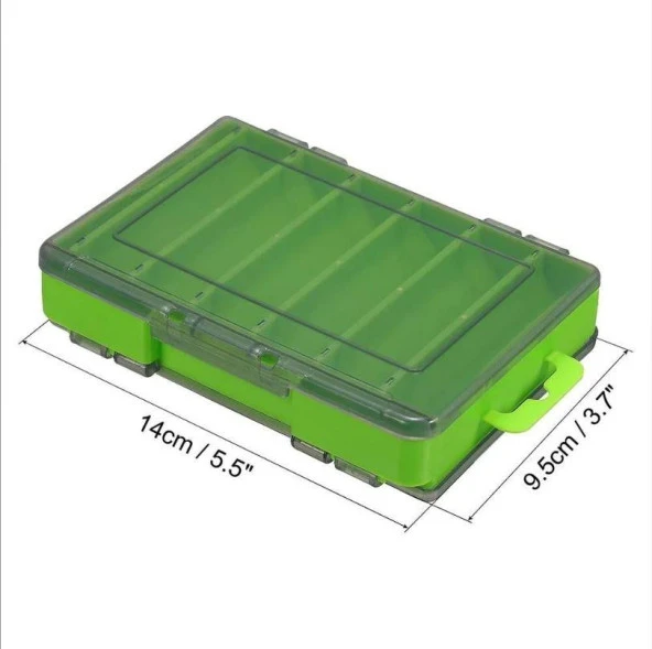 SHUFA Lure Box Çift Taraflı Lrf Yem Kutusu 85mm - Yeşil - 2