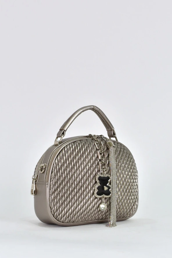 Elatae Kadın Omuz Askılı Günlük Çapraz El Çantası Bronz 26668 - Resim 2