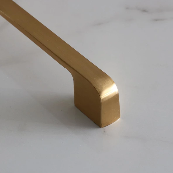 Arel Kulp Mat Gold 160 mm Mobilya Mutfak Dolabı Çekmece Dolap Kulpları Kapak Kulpu Kulbu Altın Metal - 6
