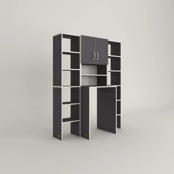 Kenzlife çamaşır makinesi dolabı hayzummaksduble gri 180*126*55 banyo kiler çift kapaklı arkalıklı - Resim 3