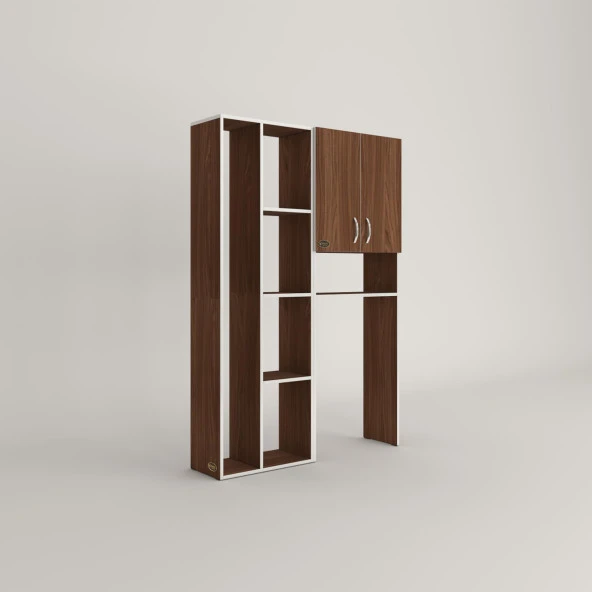 Kenzlife çamaşır makinesi dolabı veronikasüpürge cvz 180*126*20 banyo arkalıksız raflı - Resim 2