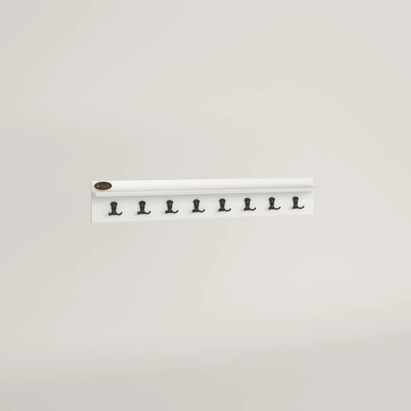 Kenzlife elbise askılığı askılık vettini byz 20*100*12 siyah 8 adet askı portmanto - 3