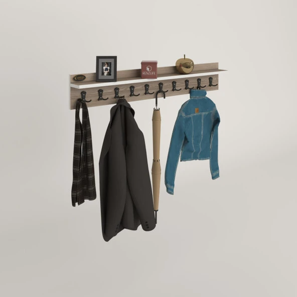 Kenzlife elbise askılığı askılık vettini crd 20*120*12 siyah 10 adet askı portmanto - Resim 2