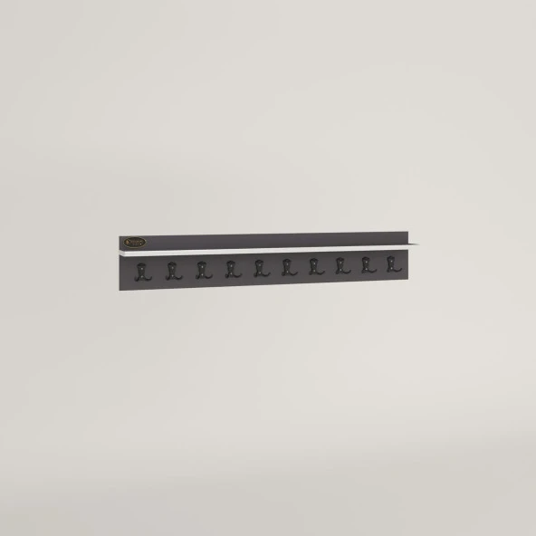 Kenzlife elbise askılığı askılık vettini gri 20*120*12 siyah 10 adet askı portmanto - Resim 3