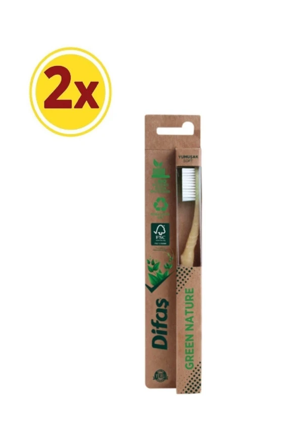 Difaş Green Nature Diş Fırçası 2 Adet Soft