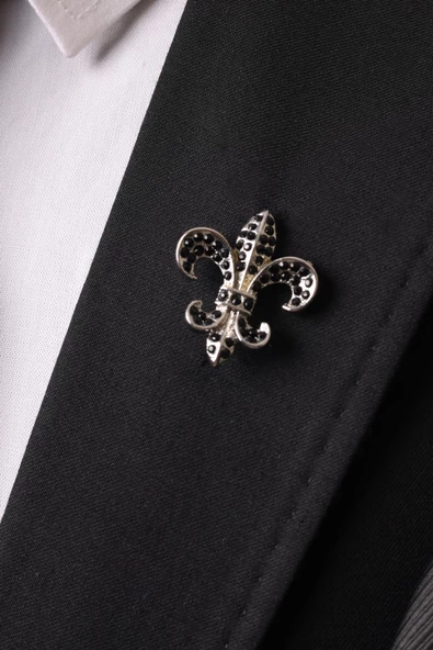 Esgue Taşlı Zambak Broş - 2