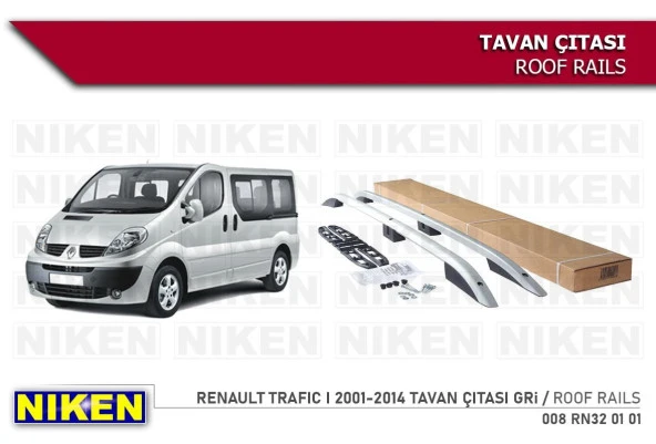 Renault Trafic 1 Tavan Çıtası Port Bagaj Taşıyıcı Gri Uzun Şase 2