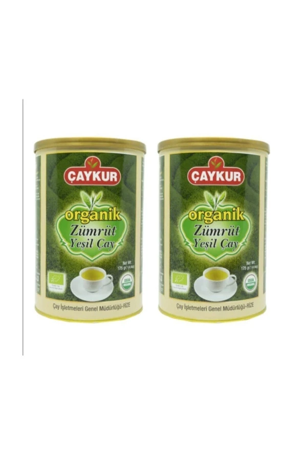 Çaykur Organik Zümrüt Yeşil Çay 125 gr 2 Adet