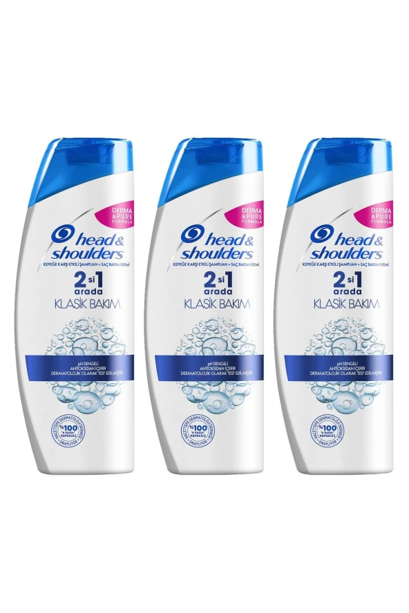 Head&Shoulders Head & Shoulders 2'si 1 Arada Şampuan Klasik Bakım 350ml X 3 Adet