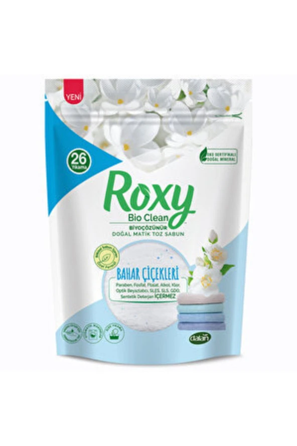 Dalan ( 5 ADET ) Dalan Roxy Bahar Çiçekleri Bio Clean Doğal Matik Toz Sabun 800 gr