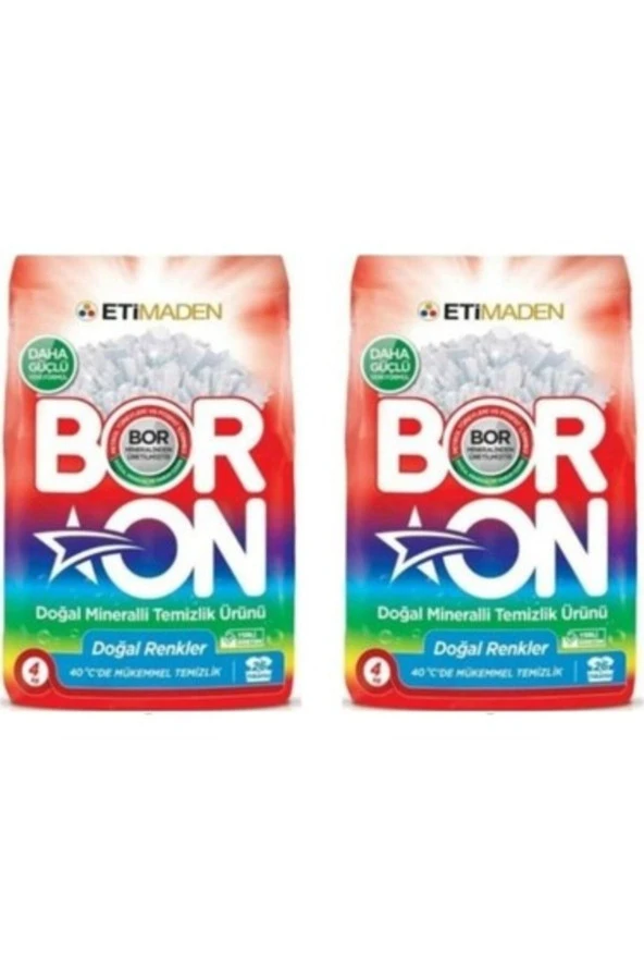 Boron Doğal Mineralli Temizlik Ürünü Renkliler Için 4 Kg X 2 Adet