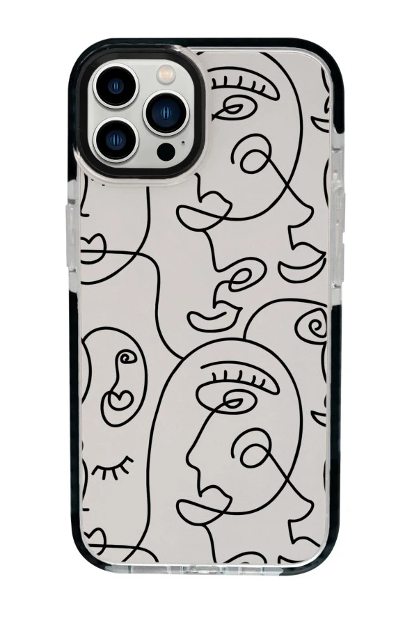 iPhone 15 Pro Max Uyumlu Face Art Desenli Candy Bumper Darbe Emci Silikonlu Telefon Kılıfı