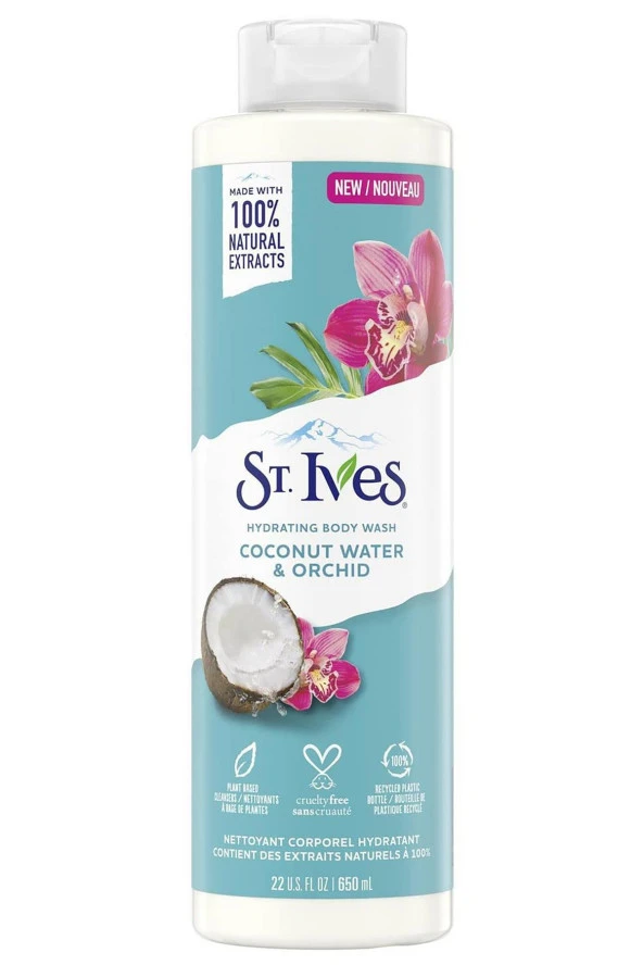 ST.Ives Hindistan Cevizi Suyu ve Orkide Özlü Nemlendirici Vücut Şampuanı 650ML