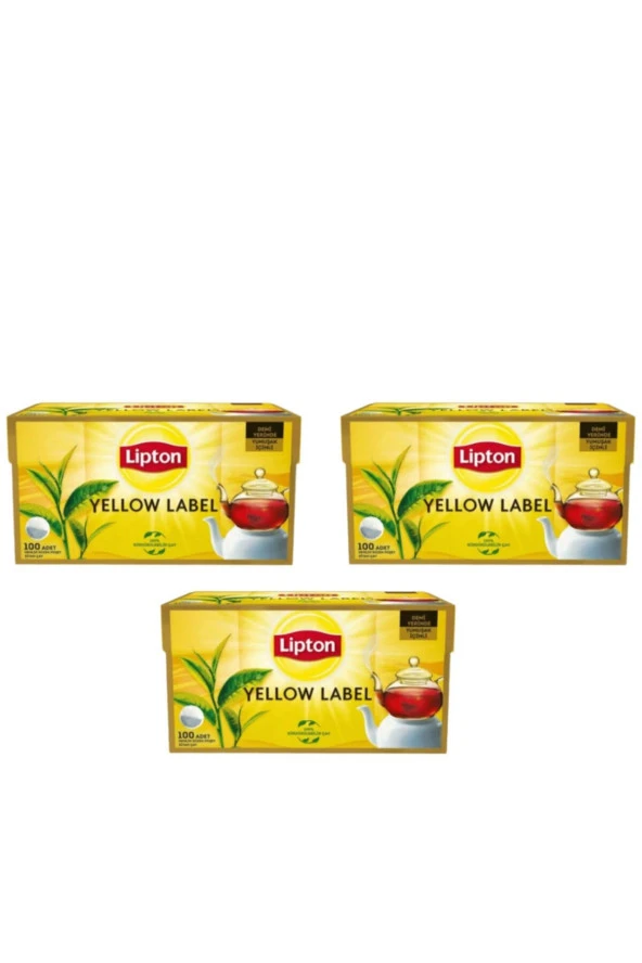 Yellow Label Demlik Poşet Çay 100'lü 3 Paket (300 Adet)