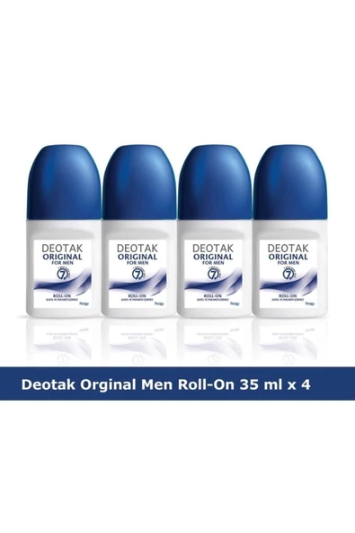 Deotak Original For Men Roll-on Deodorant 35 ml X 4 Adet