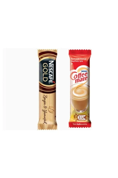 Nescafe Gold 2 Gr 100 Adet +nestle Coffee Mate 5 Gr 100 Adet Yoğun Kahve Tadı Özel Fiyat