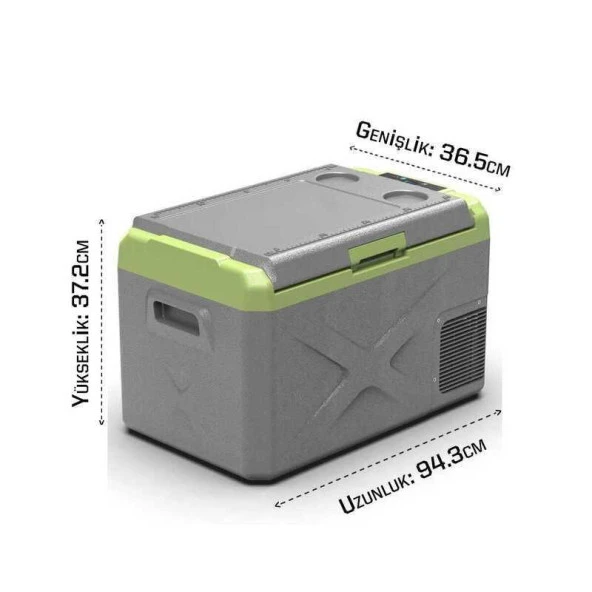 Icepeak Prag Kompresörlü Buzdolabı 30 Litre-Gri-Yeşil - 6
