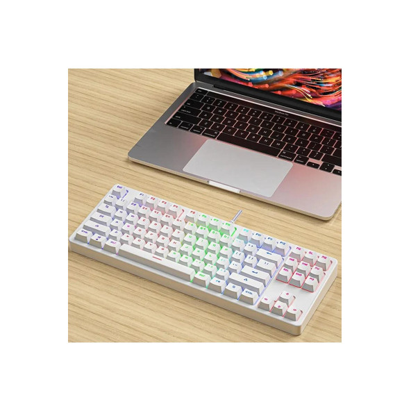 valkyrie Leaven K870 Blue Switch Mekanik Gaming Oyun Klavyesi Rgb 61 Key Mavi Tuş Type-c Klavye Beya - 3