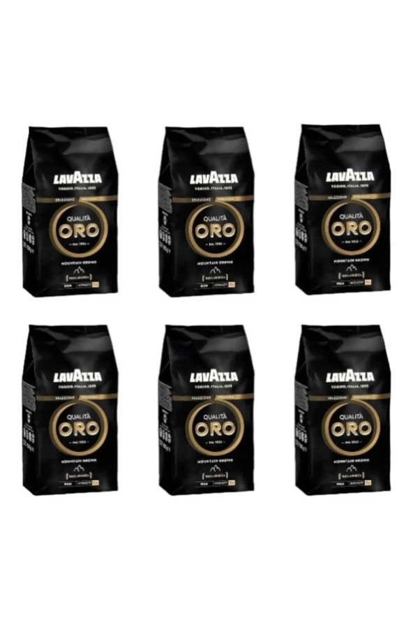 LAVAZZA Oro Black Espresso Çekirdek Kahve 1 Kg X 6 (6Kg)