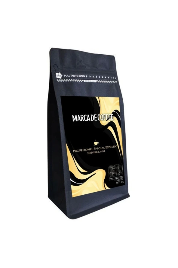 MARCA DE COFFEE Profesionel Special Espresso Çekirdek Kahve 1 Kg