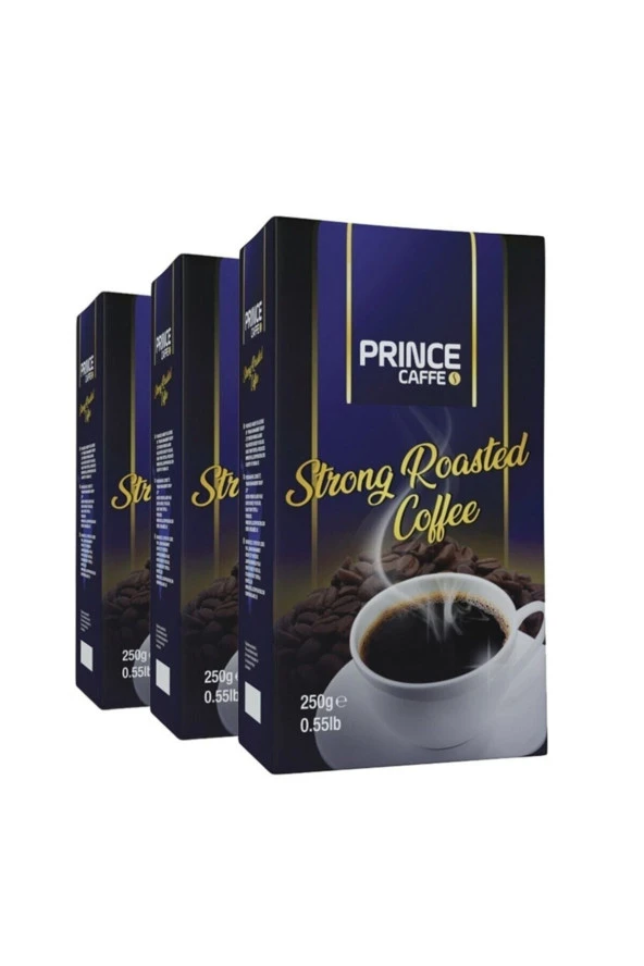 PRİNCE Caffe Strong Roasted Filtre Kahve 3 X250 Gr (750 Gr)