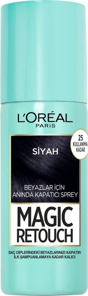 L'Oréal Paris Magic Retouch Beyaz Dipleri Kapatıcı Sprey - Siyah - Resim 3