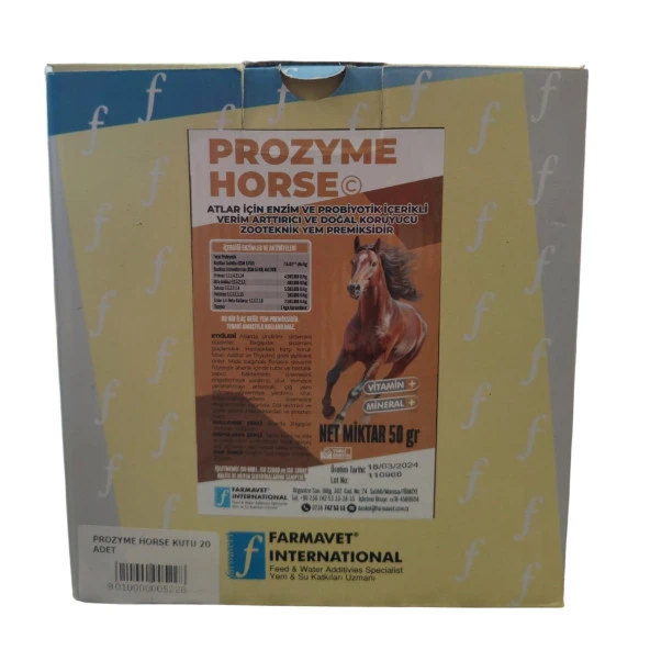 FARMAVET PROZYME HORSE 1 KUTU  (20*50gr)