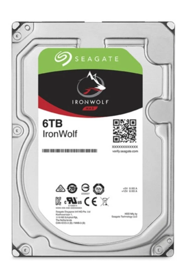 6 TB 3.5 SEAGATE 5400RPM 256MB ST6000VN001 IRONWOLF (RESMI DIST GARANTILI)