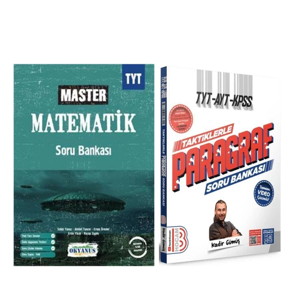 Benim Hocam Taktiklerle Paragraf ve Okyanus TYT Master Matematik Soru Bankası Seti 2 Kitap