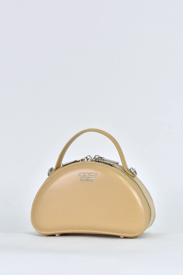 Elatae Kadın Omuz Askılı Günlük Çapraz El Çantası Vizon 17564 - Resim 3