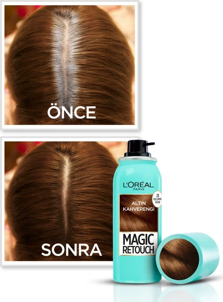 L'Oréal Paris Magic Retouch Beyaz Dipleri Kapatıcı Sprey - Altın Kahverengi - Resim 2