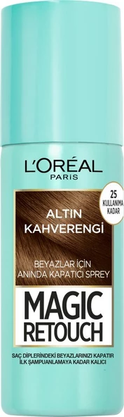L'Oréal Paris Magic Retouch Beyaz Dipleri Kapatıcı Sprey - Altın Kahverengi - Resim 3