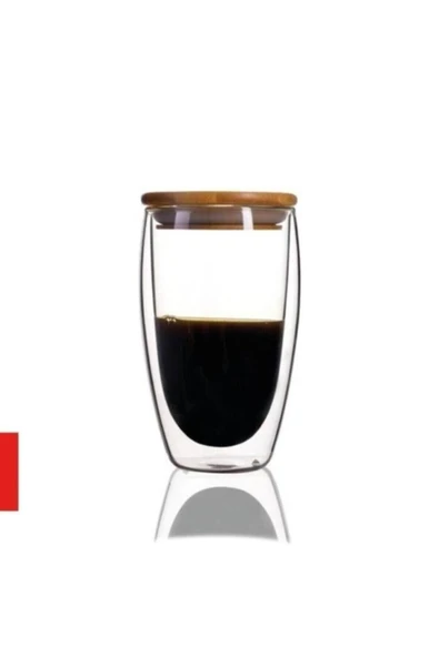 Perotti 12463 Double Wall 450 Ml Kapaklı Bardak