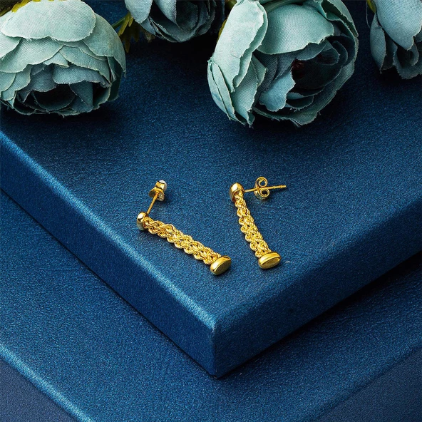 Halat Örgülü Altın Takı Seti - Resim 7