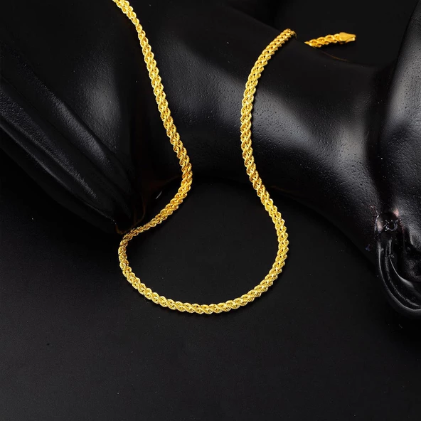 Halat Örgülü Altın Takı Seti - Resim 5