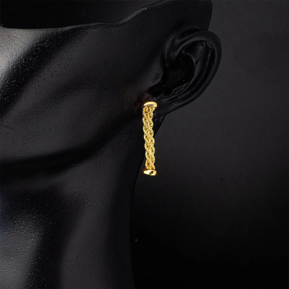 Halat Örgülü Altın Takı Seti - Resim 4