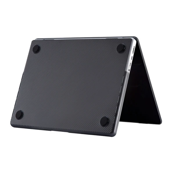 MacBook Pro Kılıf 14.2 inç M5-M4-M3-M2-M1 Karbon Fiber Sert Kapak İnce Hafif TPU Darbe Çizik Koruyucu - Resim 5