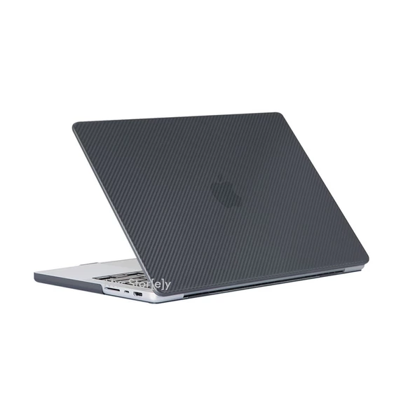 Macbook Pro 14.2inç Kılıf M1-M2-M3-M4, Karbon Fiber (Touchbarsız 14" Pro) A2442 A2779 A2992 A2918 A3112 A3401 A3185 ile Uyumlu